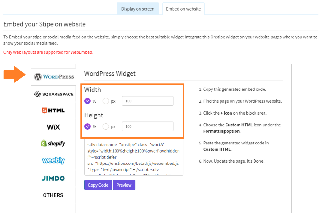 Choose WordPress Widget