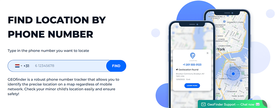 Find location by phone number