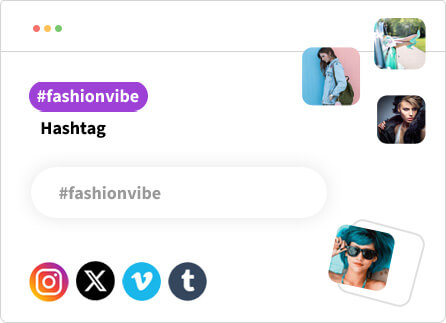 add hashtag content