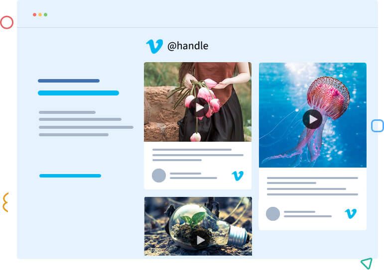 Embed Vimeo Handle Feed on Website