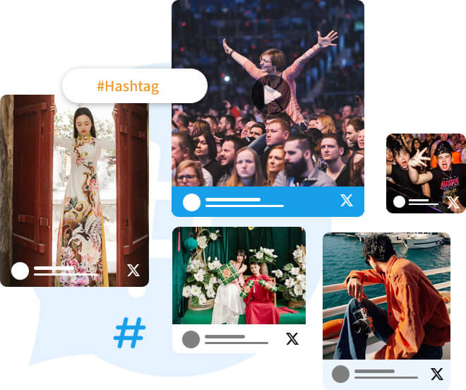 Twitter hashtag wall for campaign